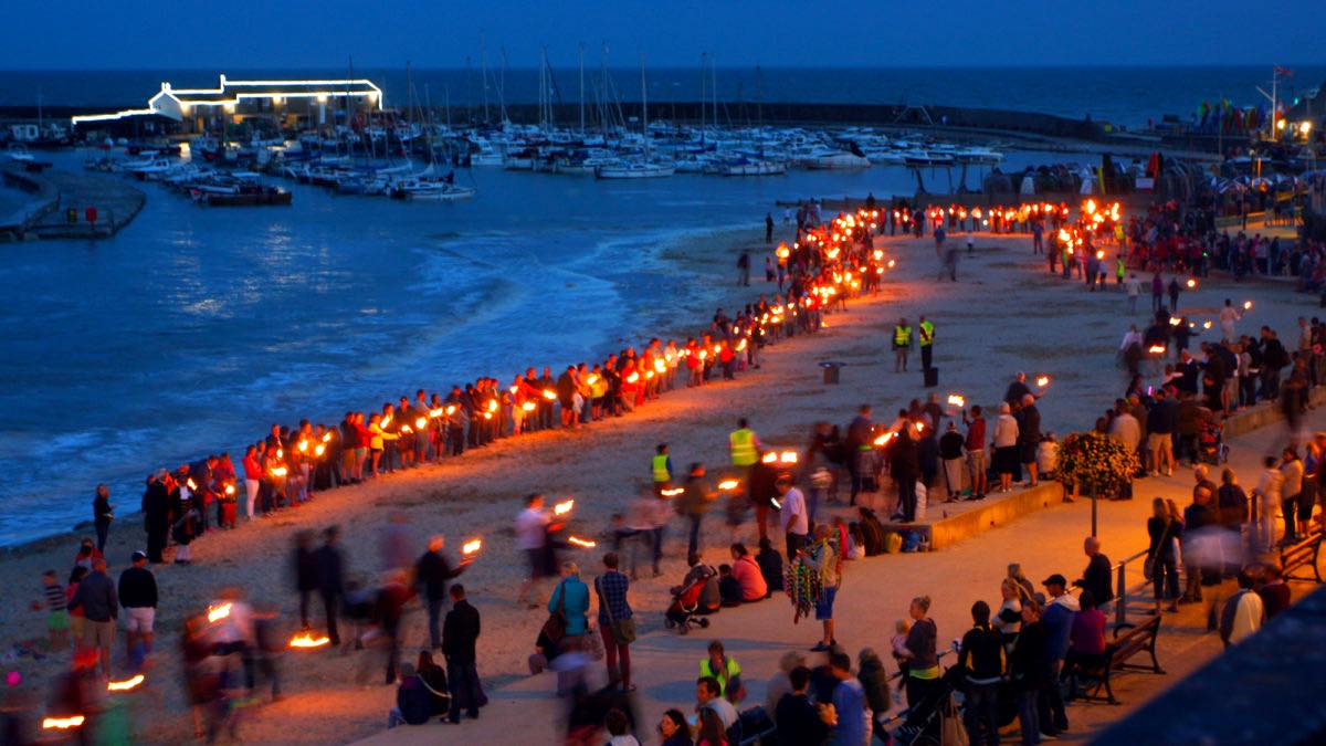 Lyme Regis Torchlight Procession 2024