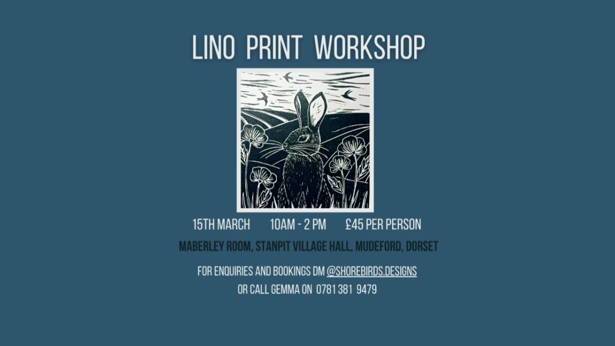 Lino Print Workshop in Mudeford 15th March