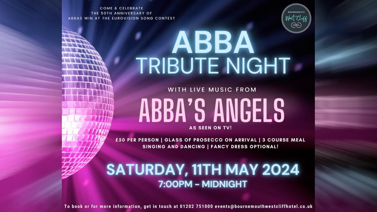 Bournemouth West Cliff Hotel Abba Tribute Night