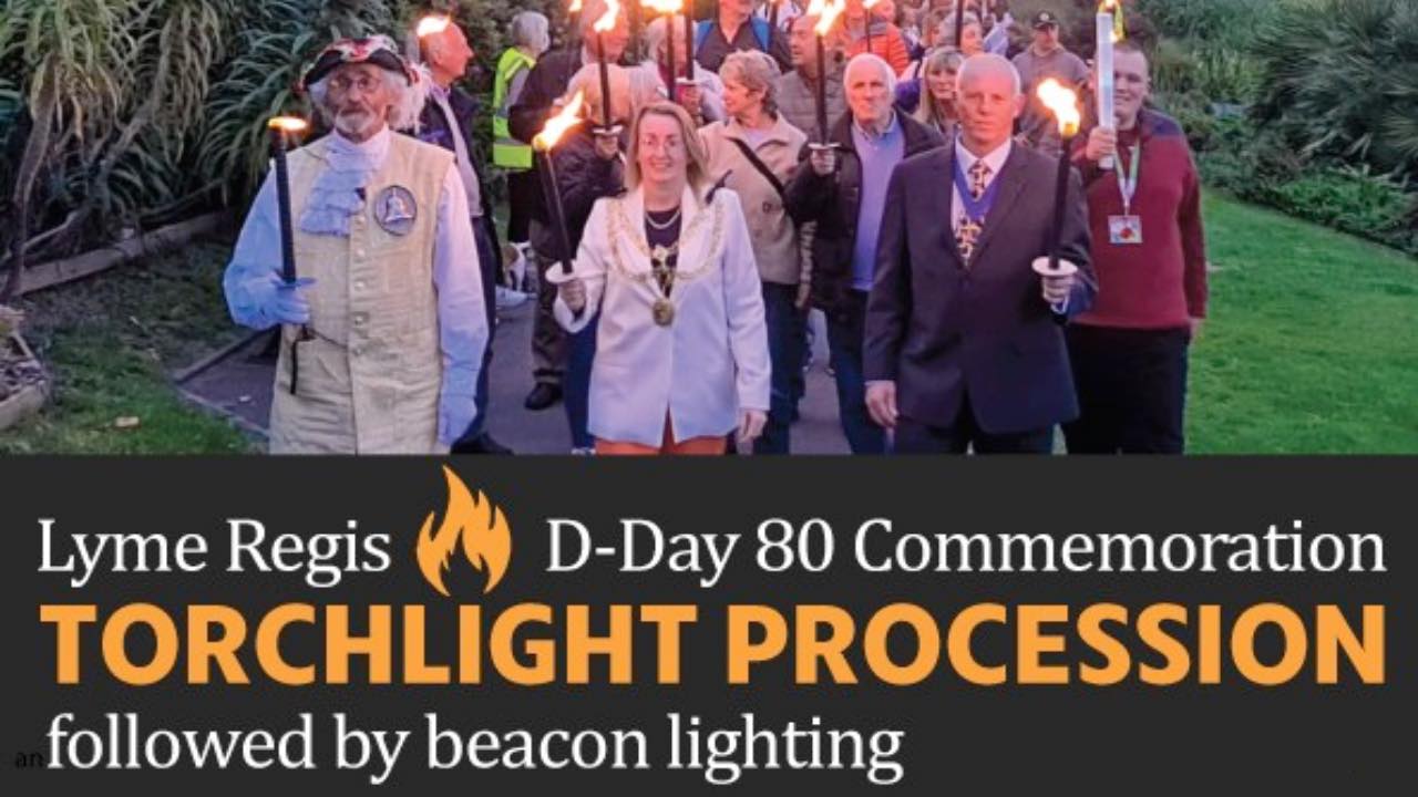 Lyme Regis D-Day Torchlight Procession